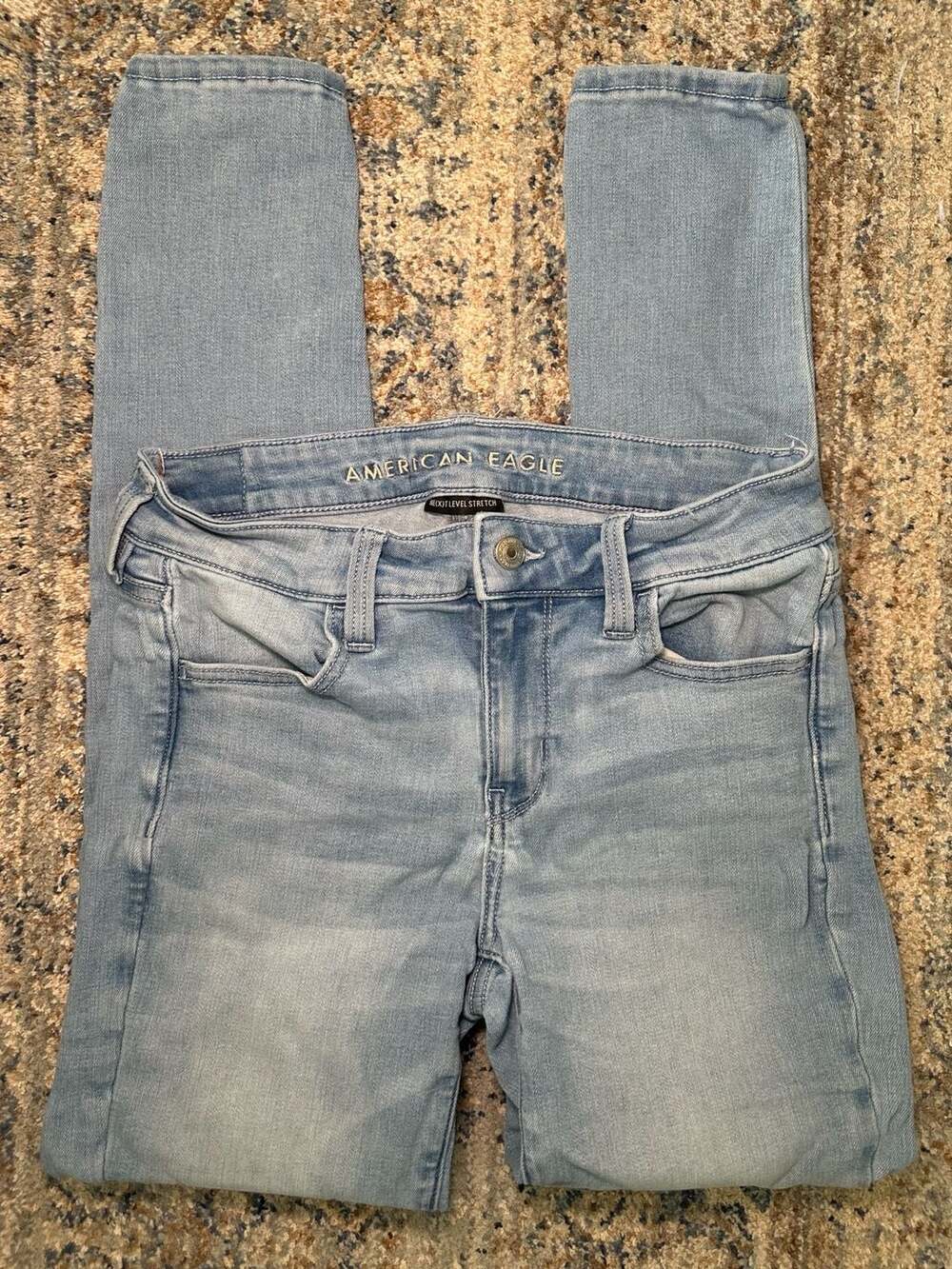 American Eagle Next Level Stretch Light Wash Skinny Jeans Size 4 Regular